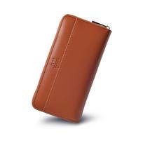 Genuine Leather Long Large Holds 13 Card Bill Coin Cowhide YKK Round Camel [SUNS TOKYO] Men's Wallet, Capacity, Slots, Compartment, Purse, Leather,