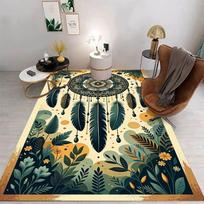 Bohemiškas Mandala Plunksnų Kilimas Įvairių Stilių Su Spalvingais Gėlių Sapnų Gaudyklės Abstrakčiais Raštais Kilimas Svetainės Dekoro 40x60CM