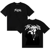 Unisex Vintage Comfortable Loose Cotton Hip Hop Short Sleeve T-Shirt Printed With Rapper Trueno El Ultimo Balie Album Pattern T-Shirt 4XL