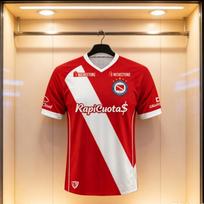 2026 Argentina Youth Football Jersey, 3D Printed Adult Sports Casual T-Shirt, Family Summer Quick-Drying Soft Children's T-Shirt S raudona