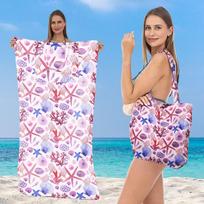 DiveDIY All-in-One Microfiber Beach Towel Bag with Multiple Designs, Quick Dry, Lightweight,  for Travel and Outdoor Activities