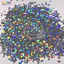 One Size Glitter 1mm 2mm 2.5mm Sequins Hexagon Shaped Sequins Single Size Holographic Chunky Glitter