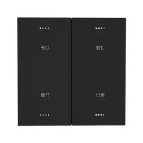 For Smart WiFi & Zigbee 3-Way Wall Switch with Tempered Glass Panel 1/2 Gang Works with Alexa Google Assistant for Smart Home (Black,86mm*86 mm&Universal Standard) juoda