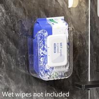 Wall Mounted Wet Wipes Dispenser Self-Adhesive Holder Kitchen Bathroom Tissue Paper Towel Case Box - Home Storage Organizer A
