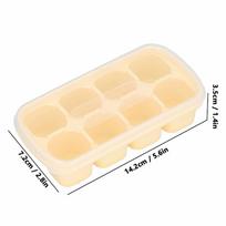 Food Grade Silicone Ice Cube Mold With Lid Large Ice Cube Tray Reusable Ice Cube Tray  Freezer Use