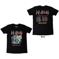 Def Leppard marškinėliai: Vasaros stadiono turas (Juoda) (Atgal Spausdinti) OFICIALUS NAUJAS S