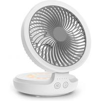 (As show, One size) USB Fan, Table Fan with 4000mAh Battery, 4 Speed Quiet Fan, Table Fan with 120 Oscillation, Portable Fan for Office