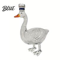 Unique Whiskey Gift Goose Shape Glass Decanter 3D Bird Liquor Bottle with Frosted Stopper Decorative Wine 350ml Art Vodka Dispenser for Home A