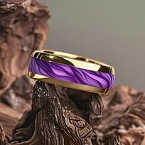 20 Styles Fashion Men Stainless Steel Rings Galaxy Violet Gradient Nebula Inlay Ring for Men Jewelry for Daily Wear, Non-Fade 7