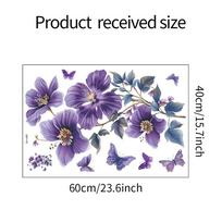 Fun-e88 Violetinės aguonos Miegamojo Svetainės Sienų Dekoras Sienų Lipdukai Lipnūs 40*60CM/fun-e88 gray
