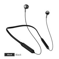 Bluetooth ausinės ant kaklo sportinės belaidės itin ilgo veikimo magnetinės su triukšmo mažinimu kaklo ausinės juoda