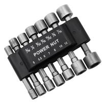 9/14Pcs Socket Nut Driver Set Hex Drill Bit Set Impact Driver Socket Adapter for Hand Drill Electric Screwdriver 14