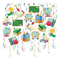 Kabančios spiralės mokyklos dekoracijoms, mokytojų įvertinimui, klasės luboms