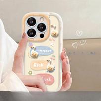 Tinka Apple 15promax mobiliojo telefono dėklui IPhone 13/14plus Pigmentinė ančiuko lėlės grandinėlė 12/11 Moterims iPhone 7 Plus gray