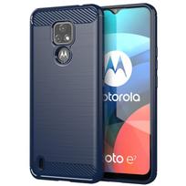 Skirta Motorola Moto E7 2020 dėklas Skirta Moto E6s 2020 dangtelis Atsparus smūgiams Minkštas silikoninis Apsauginis telefono buferis Skirta Moto E7 G9 Play For Moto One Fusion mėlyna