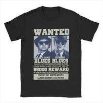 Men's  The Blues Brothers Wanted Humor Cotton Tee Shirt Short Sleeve Unisex T-Shirt M