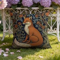 W-William M-Morris Art Fox Cushion Cover Home & Car Dual-Scene Pillow Cover: Reversible for Premium Comfort 30cmx30cm