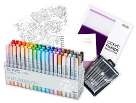 Copic Too Ciao DX Starter 72 Made in Multicolor Illustration Marker Refillable Box, Colors, Japan, Markers, Pens,