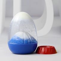 Creative Eggshell Shape Volcano Eruption Design Timer Craft Ornament Relax Home Office Desktop Car Small Commemorative Gift as the picture