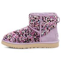 UGG Classic Mini Stellar Sequin Snow Boots Purple Women's 1112515-LFST 40