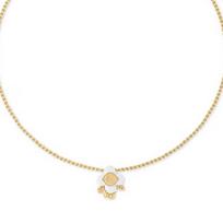 Louis Vuitton Vivienne Holidays Collection Logo Engraved Design Metal Necklace Women necklace Gold M02120 Basic Packaging-Dust Bag+Box