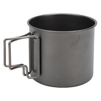 Ti Cup Camping Coffee Mug with Foldable Handle Lightweight Portable for Outdoors Travel Hiking 9CM