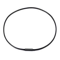 Choker for Men Black Rope Necklace with Magnetic buckle