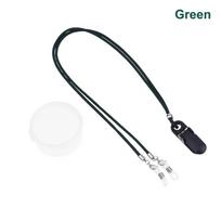 Hearing Aid Anti-Lost Lanyard Safety Behind The Ear Aids Accessory Clip Rope Protector Holder With Silicone Children žalia