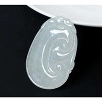 Pendant Ice Waxy Jade Pendant for Men and Women Laokeng Gift Necklace 50CM(Necklace Size)