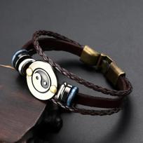 Unisex Rope Jewelry Tai Chi Pattern Bracelet Charm Simple Buckle Ancient Style Bracelet 18CM