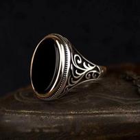 Patterned Zircon Ring for Men, Punk, Dark Trend, Cool Style Ring, Popular Retro Jewelry 6
