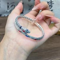 Instagram Style Color Bracelet, Snake Zodiac, Retro Literary and Ethnic Style one size(17-20cm)