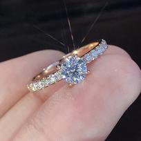 Luxury Ring Simple Light Luxury High-end Touch Jewelry Engagement Wedding Ring 6