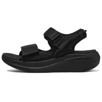 Skechers Velcro Thick Sole Soft Comfortable Beach Sandals Women sandals Black 141552-BBK 36