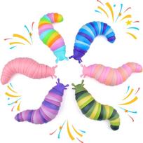 1pc Sensory Slug Fidget Toy for Kids Caterpillar Anxiety Sensory ADHD Autism Toys Exercise Wrist Strength & Stress Relief Gifts