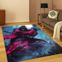 3D Japoniško Samurajaus Bushido Katana Animacinis Kilimas Kilimėlis Svetainei Sofai Namų Miegamajam Durų Kilimėlis Dekoras, Vaikų Žaidimų Neslystanti Zona 40x60cm