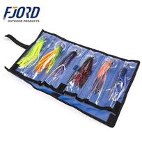 FJORD  in Stock 6pcs/lot 170mm 46g Marlin Squid Acrylic Heads With Squid Skirt Trolling Lures 46g each one