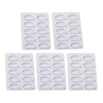 25 Pairs Glasses Nose Pads with Adhesive Backing Anti-Slip Stick-On Eyeglasses Silicone Nose Grips D-Shape Nose Cushions gryna