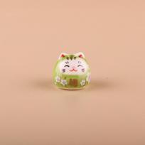 1 pc Bracelet Maneki Neko Bead DIY Handmade Jewelry Accessories Lucky Cat Bead  Jewelry Making žalia