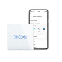 Bingoelec WiFi Smart Curtain Switch Alexa Google Home Compatible Glass PC Material UK US Standard 12V for Wall Light 86*86mm&Eu Standard balta