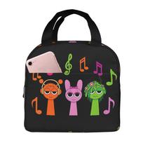 Custom S-Sprunkies Insulated Lunch Bag for Women Men Resuable Music Game Thermal Cooler Bento Box School One Size