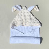 Lovely Bunny Ear Baby Hooded Towel Cotton Square Beach Bathrobe Absorbent Breathable Eco-friendly Infant Hooded Toweling Child