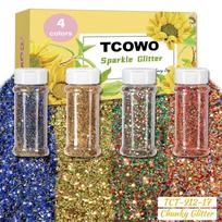 Local Stock 2OZ Shaker Packing Hexagon Shape Mix Chunky Glitter for Tumbler Nail Resin Christmas Decoration