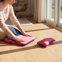 Dviračio su trimis ratais sėdynės pagalvėlės ir pagalvėlės komplektas, apvalus viršus, vaikiška dviračio sėdynė Pink Pillow Cushion white