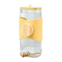 Parrot Drinker Water Bottle Dispenser Feeder Hangable Pet Drinking Supplies geltona