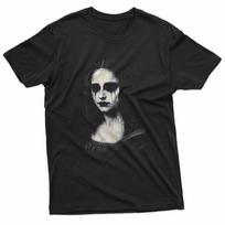 Gothic Mona Lisa Dark Grunge Horror Portrait T-Shirt M