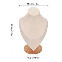 Wood Medium Neck Mannequin Jewelry Holder  Handmade jewelry finished product exhibition smėlis
