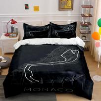 Monaco race track outline. Bedding sets Duvet cover sets Duvet covers Pillowcases(1*Duvet Cover 2*Pillowcases without duvet insert) 135x200cm