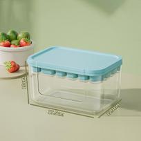 Silicone Ice Compartment Ice Cube Membrane Set Ice Box with Lid Food Grade Ice Maker Household Ice Moulds mėlyna