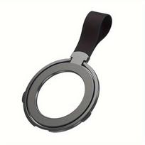 Universal Magnetic Phone Ring Holder – Secure Grip and Stand Function – Compatible with All iPhone Models juoda pilka spalva
